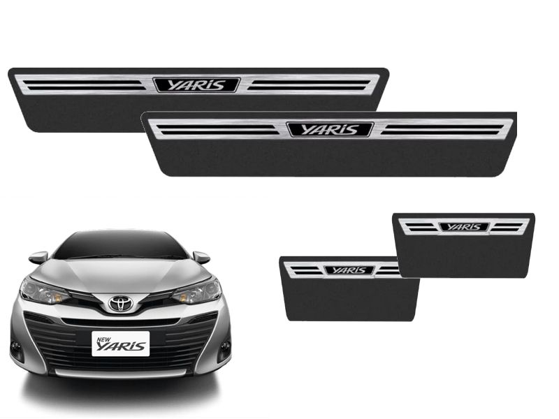 Soleira Resinada Yaris18/ 4P Aço Escovado