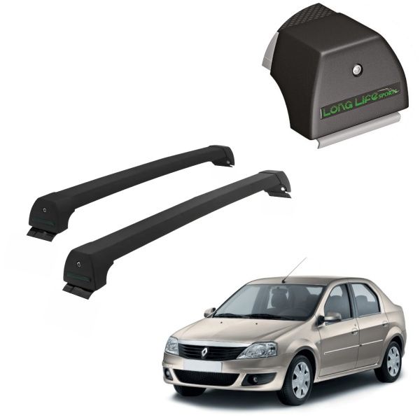 Rack de Alumínio Preto 45kg Renault Logan...