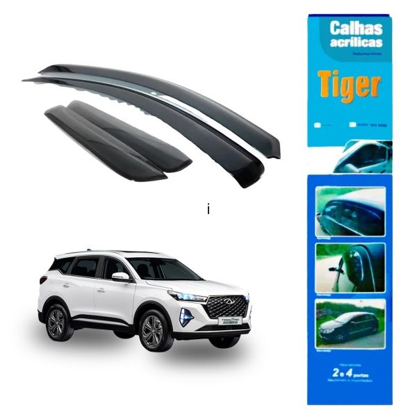 Calha de Chuva Automotiva Tiggo 7 2019 a ...