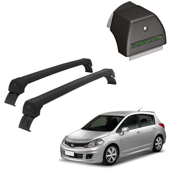 Rack de Alumínio Preto 45kg Nissan Tiida ...