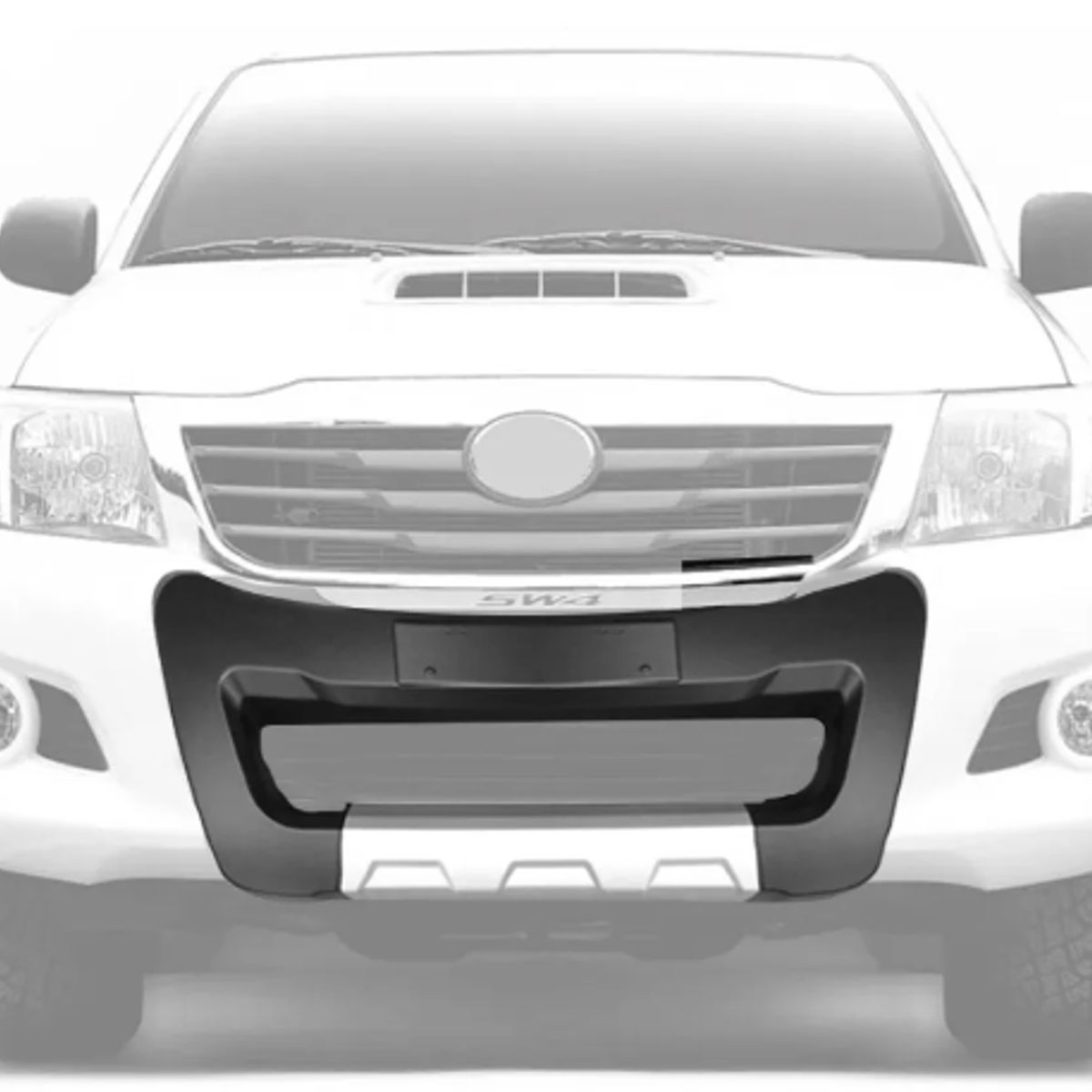 Bumper frontal (Preto/Prata) SW4 2012 até...