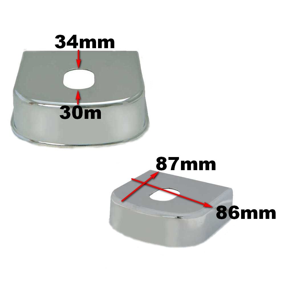 Capa Cromada para ponta de engate 86 mm *