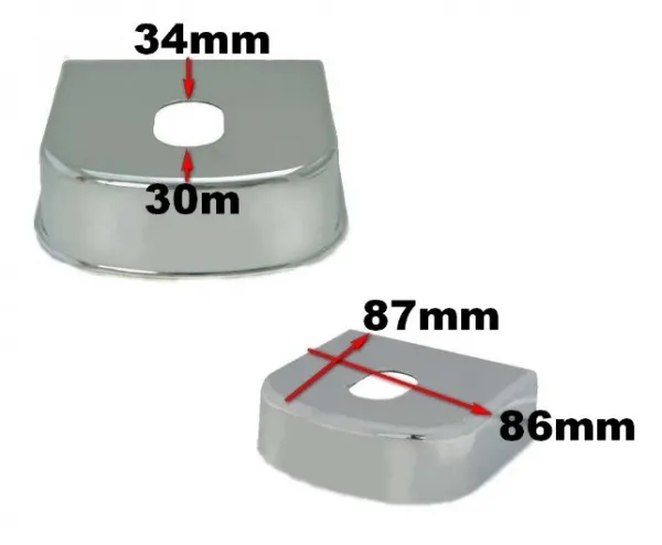 Capa Cromada para ponta de engate 86 mm *