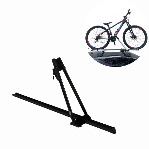 Calha de Bike Alum. Preto com Chave - Ton...