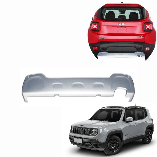 Aplique Traseiro (Prata) Jeep Renegade - ...
