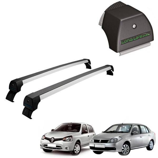 Rack de Alumínio Prata 45kg Renault Clio ...