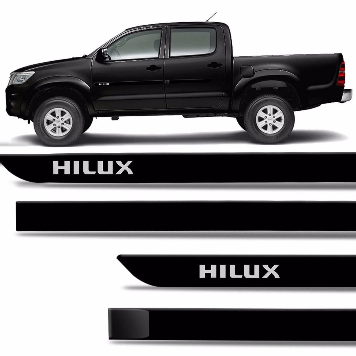 Friso Lateral Hilux CD Preto Atitude SLIM*