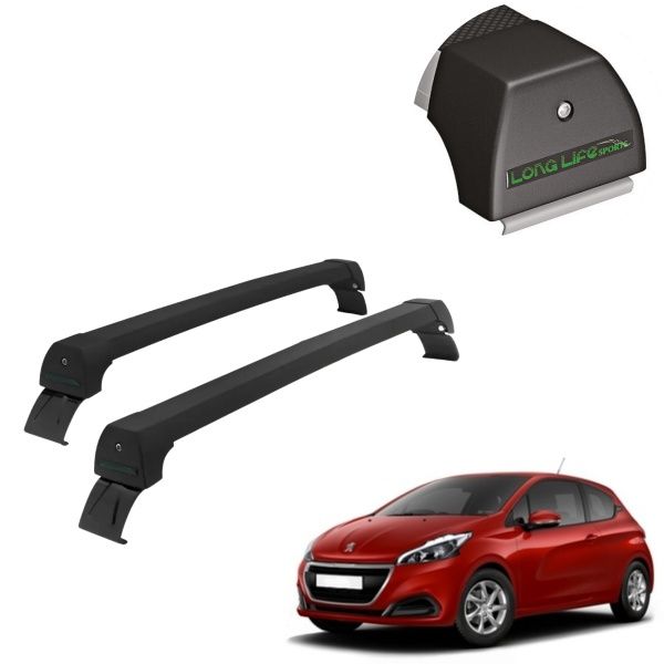 Rack de Alumínio Preto 40kg Peugeot 208 2...