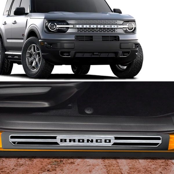 Soleira Resinada Bronco 22/ Aço Escovado