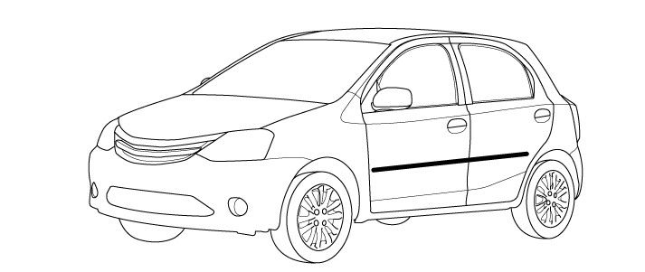 Friso Lateral Etios Prata  Premium +SL*
