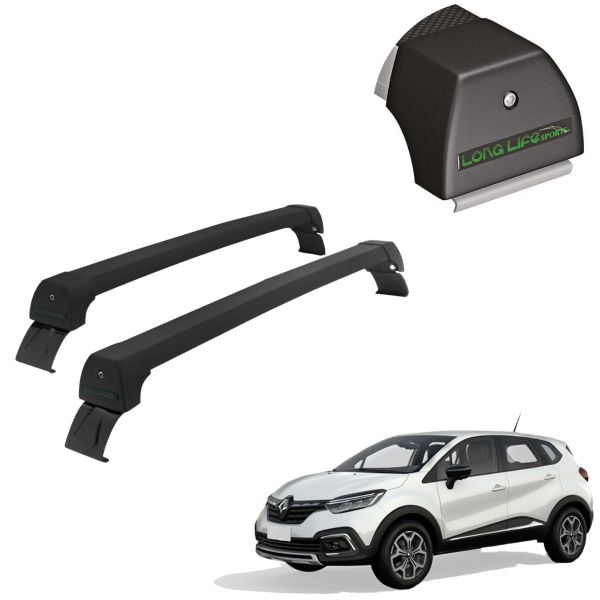 Rack de Alumínio Preto 45kg Renault Captu...