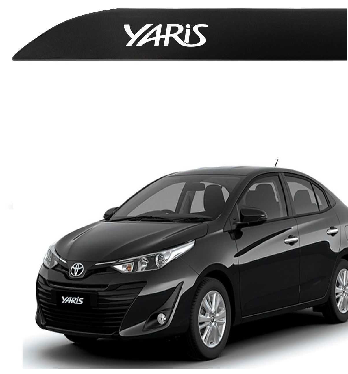 Friso Lateral Yaris Hatch/Sedan Preto Inf...