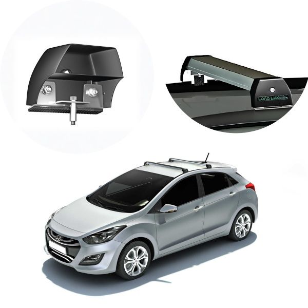 Rack de Alumínio Prata 45kg Hyundai I-30 ...