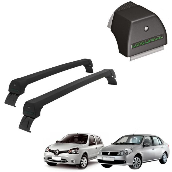 Rack de Alumínio Preto 45kg Renault Clio ...