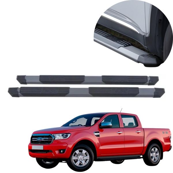 Estribo Extreme Cinza Ranger Cabine Dupla...