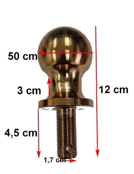 Bola p/ Engate DOURADA 0,50x120mm VIECELI*