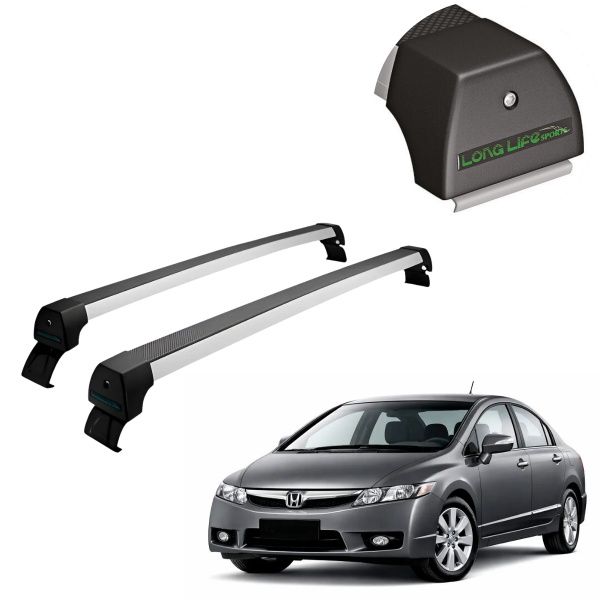 Rack de Alumínio Prata 45kg Honda Civic 2...