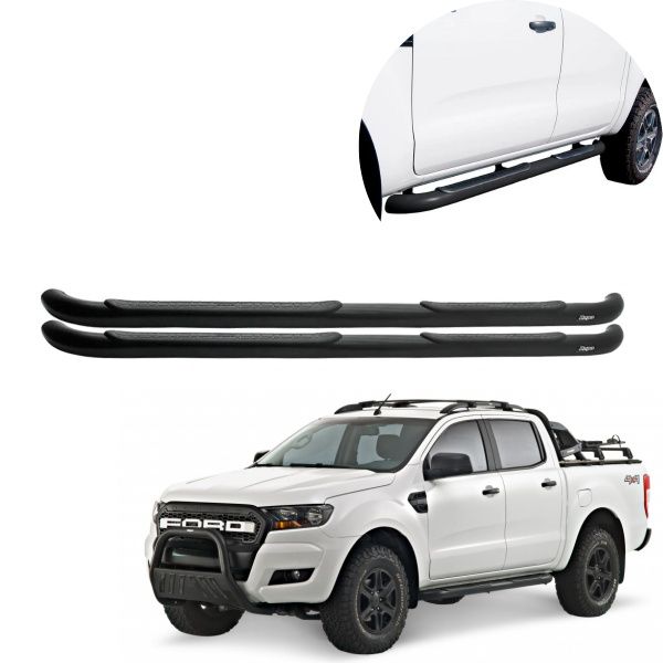 Estribo Tubular Preto Modelo Original Lim...