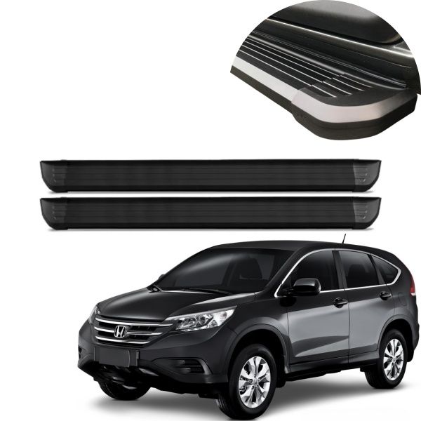Estribo Alumínio Preto CR-V 2008 até 2024...