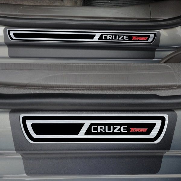 Soleira Resinada Cruze Turbo Aço Escovado