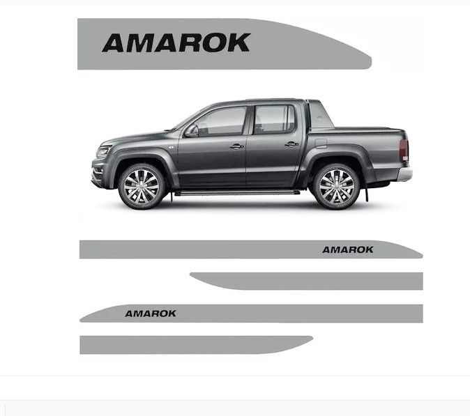Friso Lateral Amarok CD Prata Sirius SLIM*