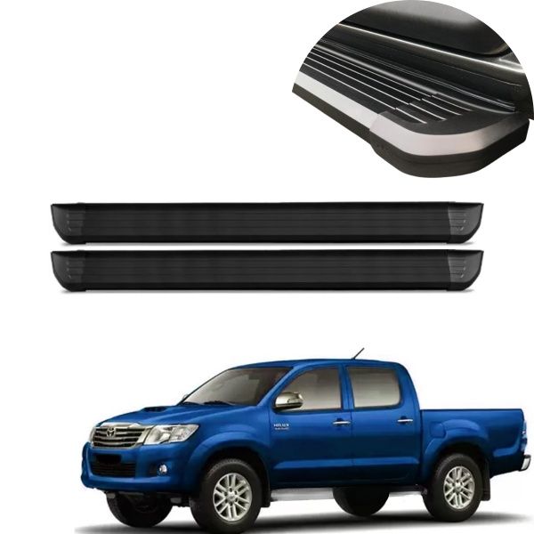 Estribo Alumínio Preto Hilux Cabine Dupla...