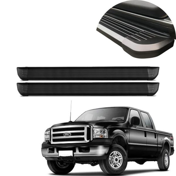 Estribo Alumínio Preto F250 Cabine Dupla ...