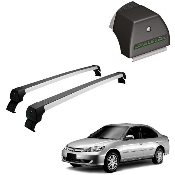 Rack de Alumínio Prata 45kg Honda Civic 2...