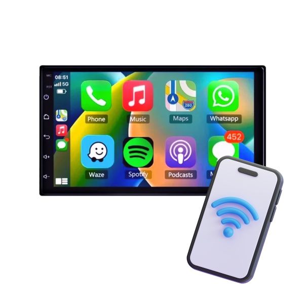 Central Multimídia Universal 7" (CarPlay ...
