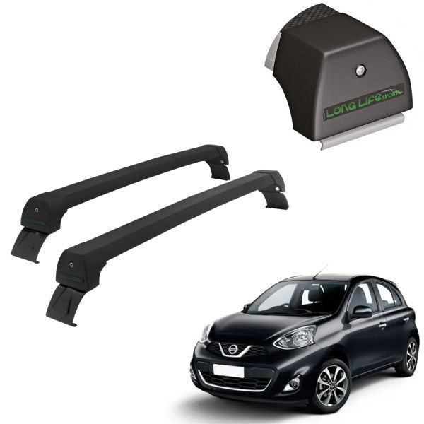 Rack de Alumínio Preto 45kg Nissan March ...