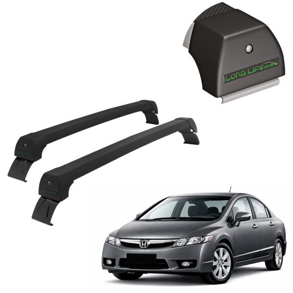 Rack de Alumínio Preto 45kg Honda Civic 2...