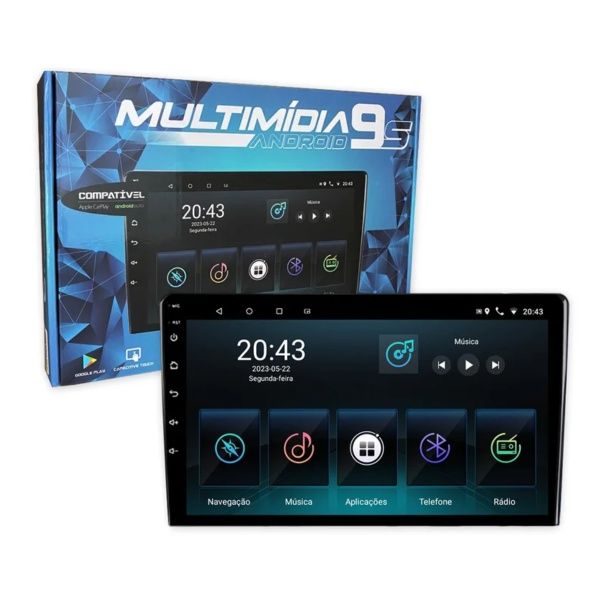 Central Multimídia Universal 9" Android 2...
