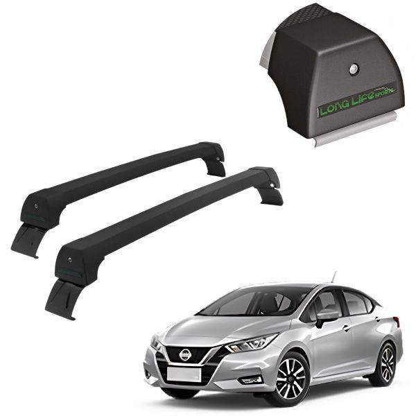 Rack de Alumínio Preto 45kg Nissan Versa ...