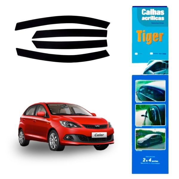 Calha de Chuva Automotiva Celer Hatch 20 ...