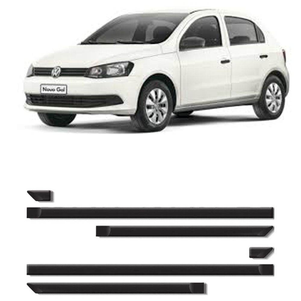 Friso Lateral Gol 4P 02/09 Preto Borracha...