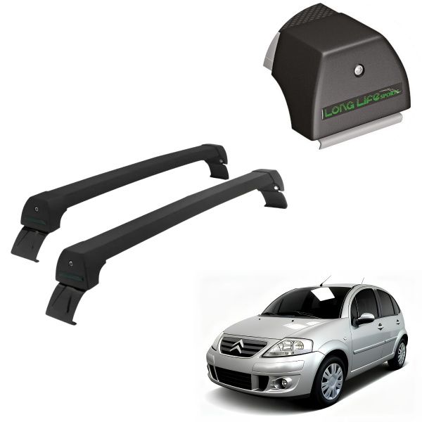 Rack de Alumínio Preto 45kg Citroen C3 20...