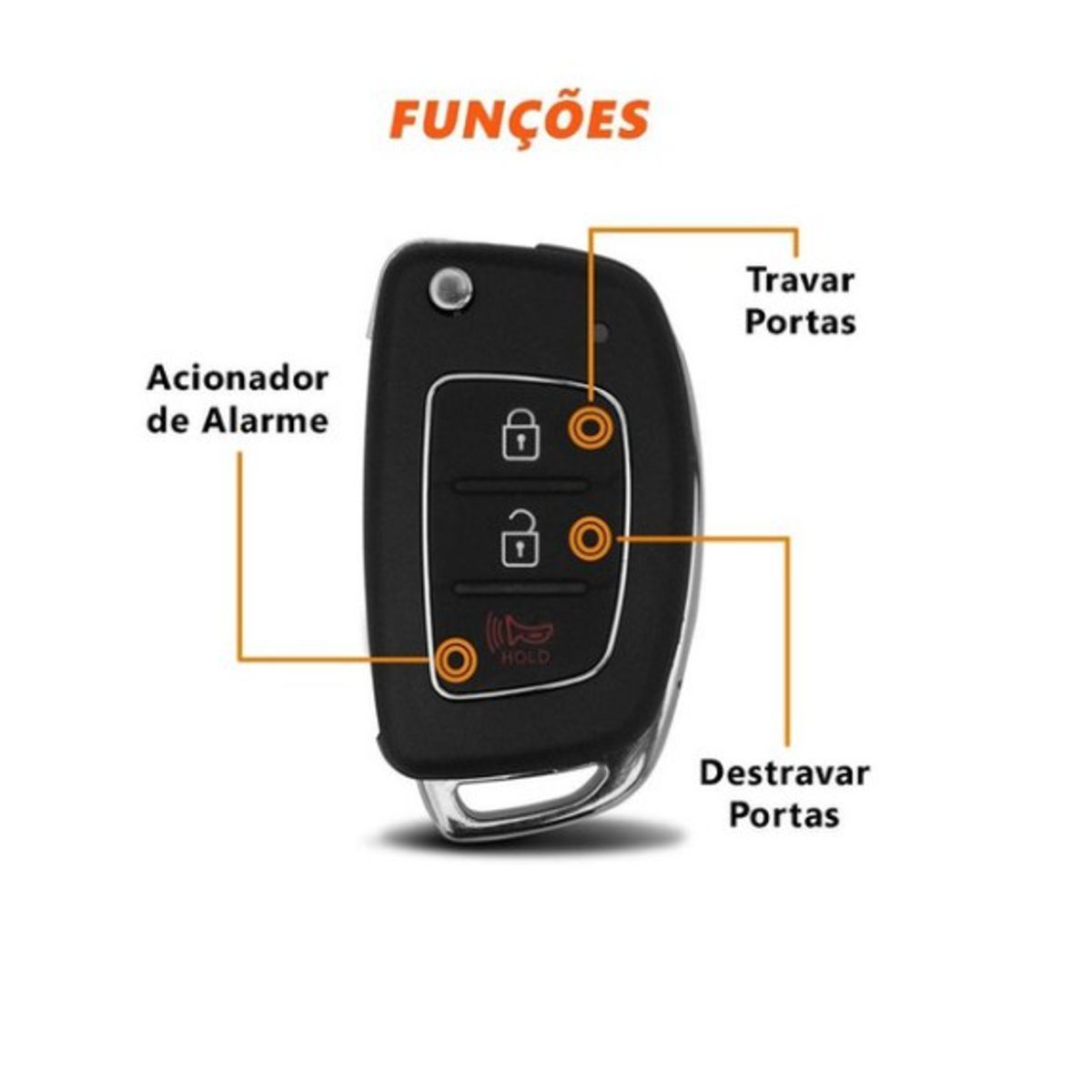 Chave Telecomando Modelo Canivete Hyundai*