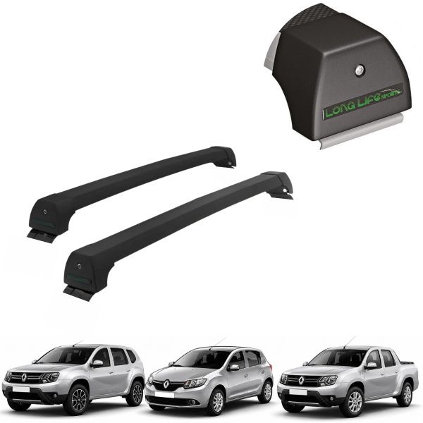 Rack de Alumínio Preto 45kg SANDERO / DUS...