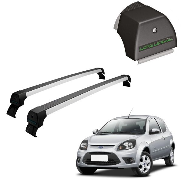 Rack de Alumínio Prata 45kg Ford Ká 2008 ...