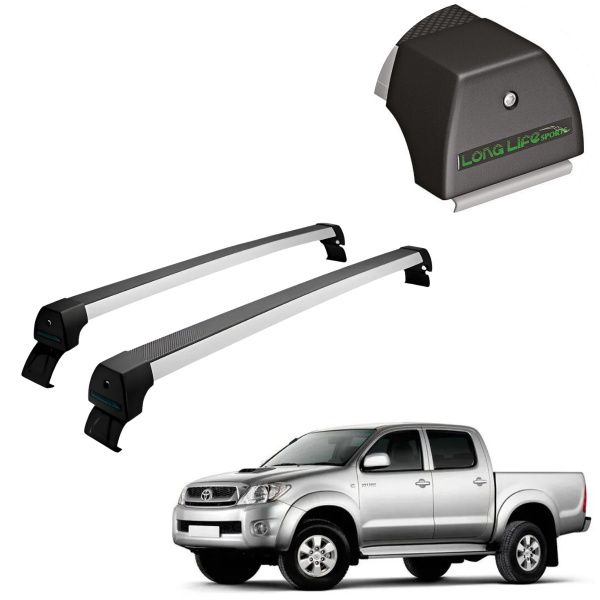 Rack de Alumínio Prata 45kg Hilux (Cabine...