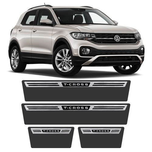 Soleira Resinada T-Cross Aço Escovado 