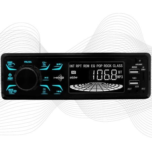 Rádio Automotivo MP3 Bluetooth com Teclas...