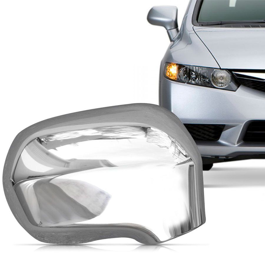 Capa Retrovisor Cromo Civic 07/12 - (s/pi...