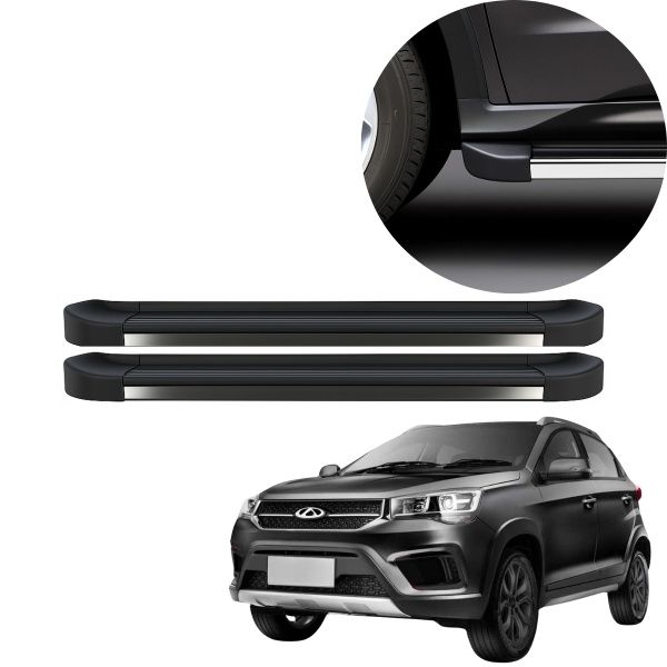 Estribo EVO Tiggo 2 2019 até 2021 Preto F...