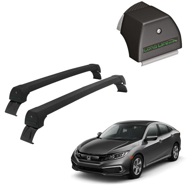 Rack de Alumínio Preto 45kg Honda Civic 2...