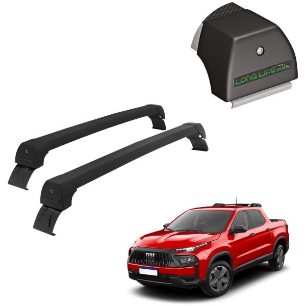 Rack de Alumínio Preto 45kg Fiat Toro (To...
