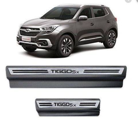 Soleira Resinada Tiggo 5X Aço Escovado
