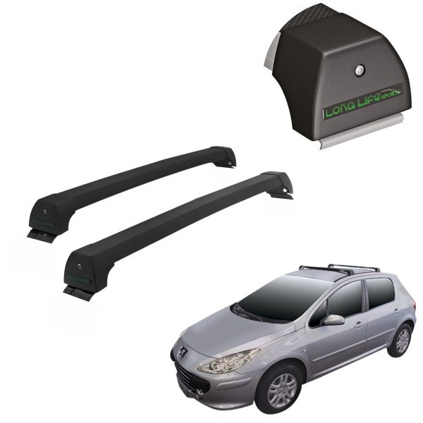 Rack de Alumínio Preto 45kg Peugeot 307 2...