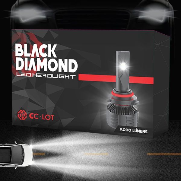 Lâmpada Led HB5 Black Diamond 6000K/9000L...
