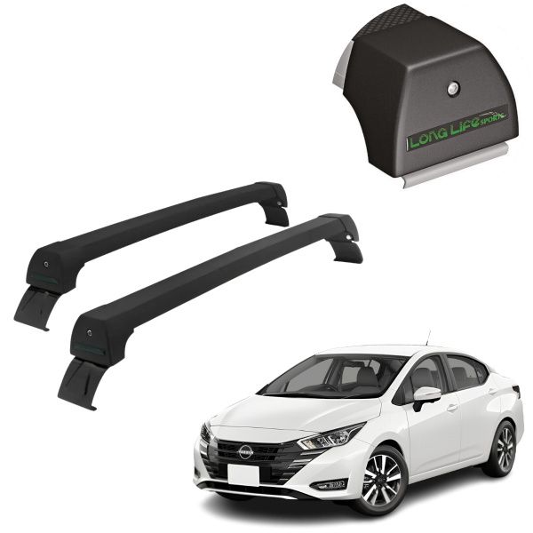 Rack de Alumínio Preto 45kg Nissan Versa ...